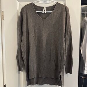 Dreamers Taupe V-Neck Sweater